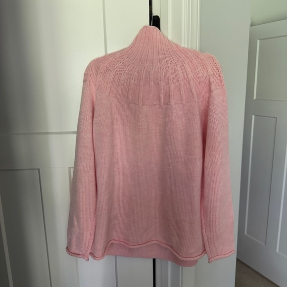 Escada Sport Schinkel Mock-Neck Sweater Wool Pink Rose Pullover - Picture 7 of 7